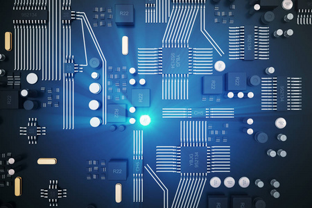 孤立的集成電路 多核CPU設計在白色背景下的技術審視